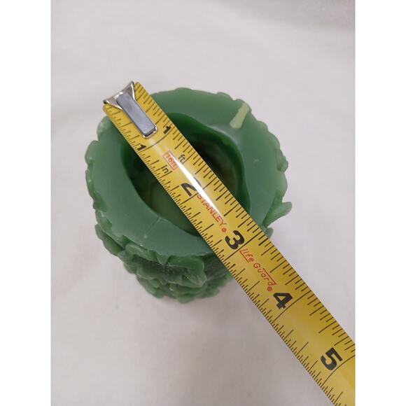 1970 Clover Candle Irish Mid Century Green Carved St. Patrick 6" Tall Chunky VNT - Picture 7 of 10